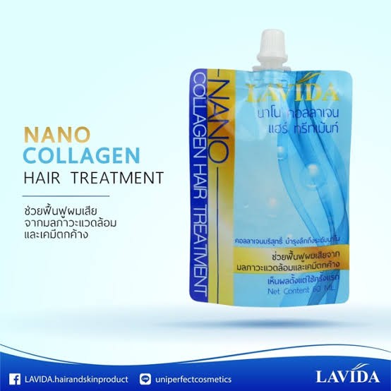 lavida-nano-collagen-ทรีทเม้นท์บำรุงผม-ลาวีด้า-คอลลาเจน-แฮร์-ทรีทเม้นท์-สารเคมีตกค้าง-ผมเงางามมีน้ำหนัก