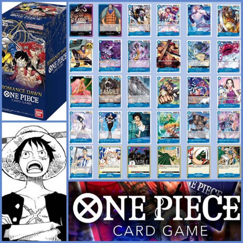 ภาพหน้าปกสินค้าใหม่  One Piece Card Game จาก Bandai แบบ Single แยกใบ สีฟ้า เบอร์ 60 - 90 มี C , UC และ R Series Op-01 วันพีช