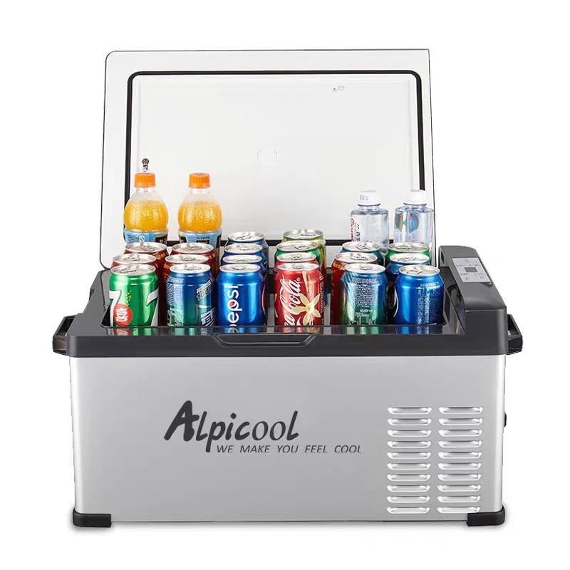 ภาพสินค้าตู้เย็นพกพา Alpicool 15L ตู้เย็นขนาดเล็กใช้ในรถแบบพกพามินิสะดวก จากร้าน wuda6677 บน Shopee ภาพที่ 2