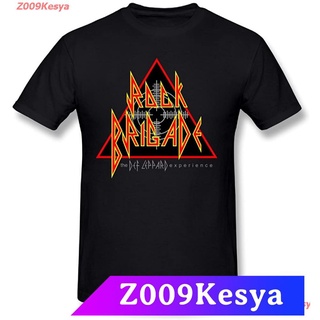 Tee Z009Kesya เสื้อยืดสีพื้น FEA Merchandising Mens Def Leppard Target Pyromania T-Shirt sale FEA