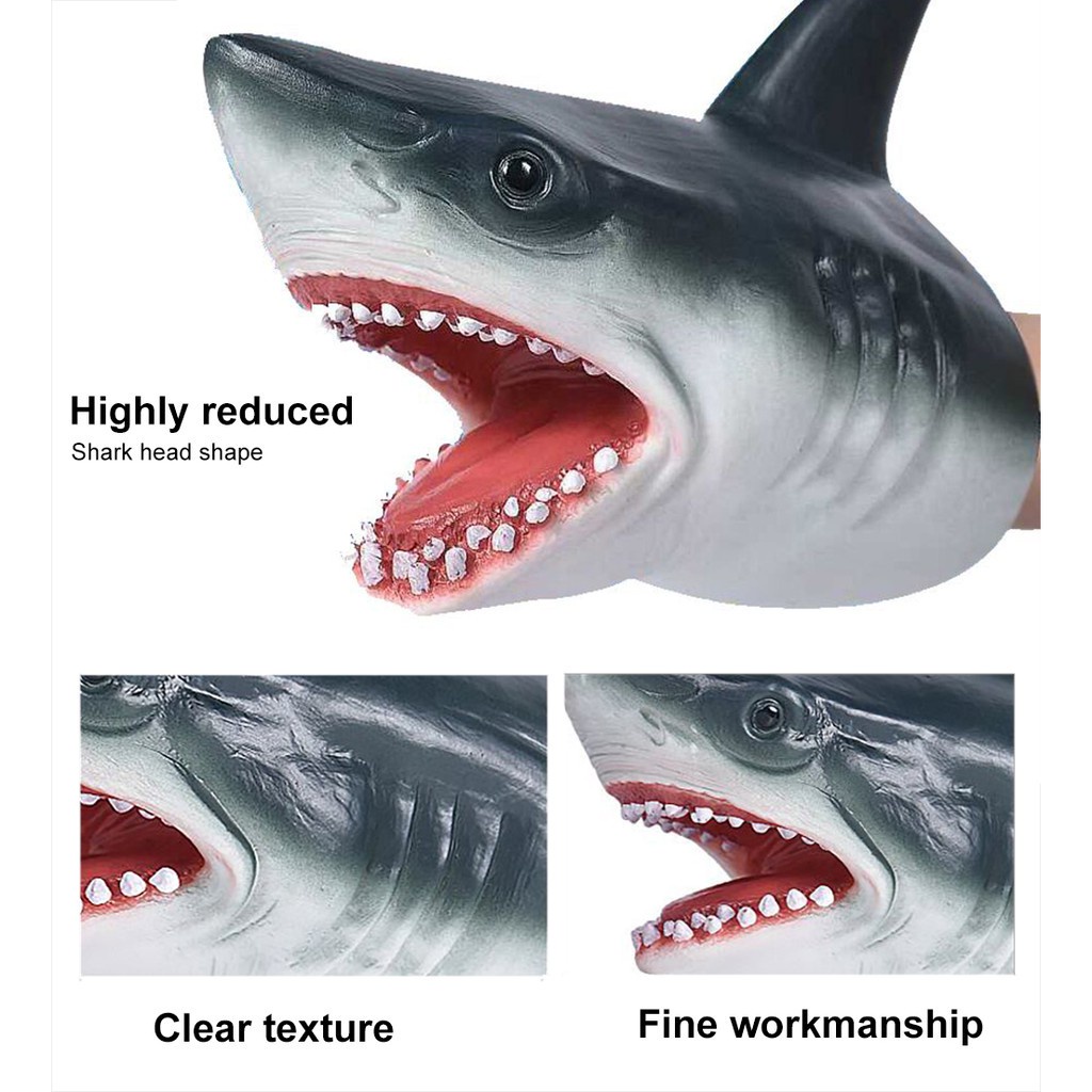 ภาพสินค้าShark Hand Puppet Toys เด็กยางนุ่มถุงมือสัตว์ของเล่นจำลองฉลามหุ่นมือ Animal 1ชิ้นฉลามสัตว์ทะเลตุ๊กตาจี้ตกแต่งหมอนเบาะ จากร้าน ylzrwxc3xs บน Shopee ภาพที่ 3