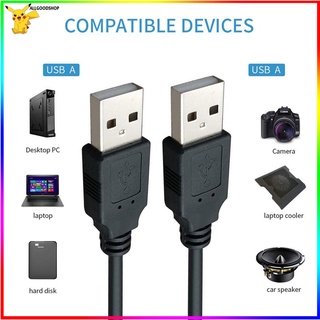🔥🔥 สาย USB ตัวผู้ 2 หัว Type-A USB 2.0 สายเคเบิ้ล สายเชื่อมต่ออุปกรณ์ สำหรับ HDD,เครื่องอ่านการ์ด,เครื่องพิมพ์,กล้อง,พัดลม