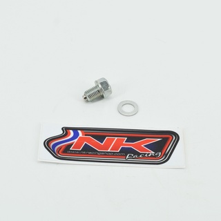 น๊อตถ่าย น้ำมันเครื่อง พร้อมหัวแม่เหล็ก (เกลียว14mm หัวเบอร์17) Nkracing