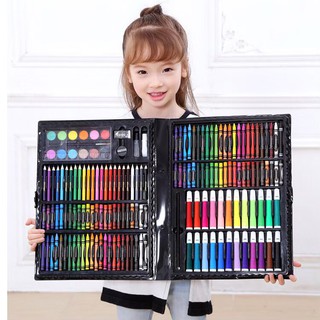 ชุดระบายสีไม้ สีเทียน สีน้ำ สีเมจิ  สีครบชุด168ชิ้น  ชุดสีของเด็ก