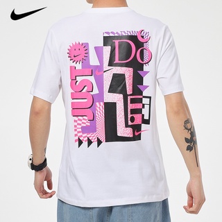 Nike เสื้อยืดแขนสั้นลําลอง พิมพ์ลายกราฟฟิติ JUST DO IT ระบายอากาศ สําหรับผู้ชาย DD1277