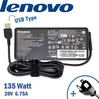 Lenovo Adapter ของแท้ IdeaPad Y700 Y700-15ISK, 700-15ISK / Ideapad Y520-15IKBN Y520-15IKBM, 135W USB สายชาร์จ Lenovo