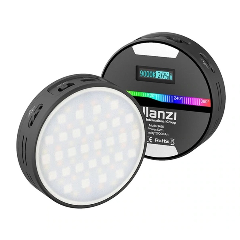 ulanzi-รุ่น-r66-rgb-vlog-light-ไฟวงกลมติดหัวกล้อง-ปรับแสงไฟ-2500-9000k-มี-softbox-ปรับแสงได้หลากสี-ชาร์จไฟได้