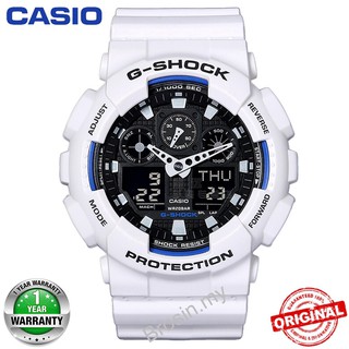【ขายด่วน】นาฬิกา Casio G-Shock GA100 นาฬิกาข้อมือผู้ชายนาฬิกาสปอร์ต GA-100B-7A