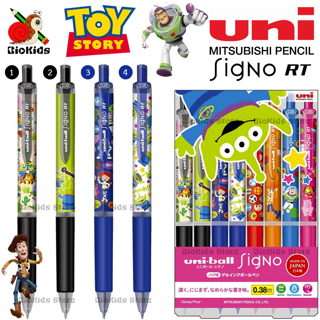 ราคาและรีวิวUni signo rt Toy story limited edition I ปากกาเจลหัว 0.38