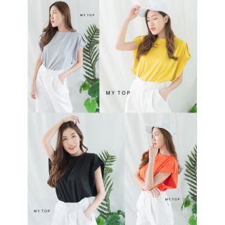 MY​TOP​❤️New in ❤️Code: K32​ เสื้อยืด style เกาหลี ทรง Oversize สาวตัวเล็กตัวใหญ่ใส่ได้ค่ะ ผ้าzara สวยอินเทรนด์