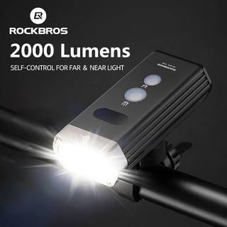 Rockbros ไฟฉาย 2000/ 1200 Lumen 5200 Mah Ipx6 กันน้ําชาร์จ Usb สําหรับรถจักรยาน