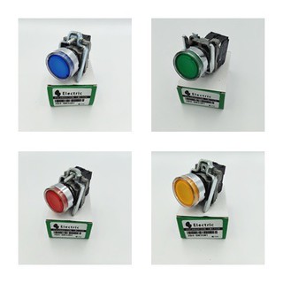 MODEL:XB4-BW PUSH BUTTON LAMP SWITCH สวิตซ์ปุ่มกดมีแลมป์โชว์สถานะ 22มิล  24V 220V COLOR: RED,GREEN,YELLOW,BLUE WHITE