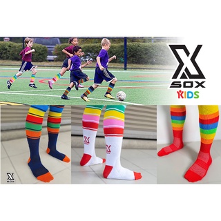 ภาพหน้าปกสินค้าSOX Kidsถุงเท้าสีรุ้ง เด็กใส่ได้ทั้งชายหญิง socks ถุงเท้ากีฬา ถุงเท้าฟุตบอล สีสวยสะดุดตา สินค้าเด็ก25-27 ของแท้ ที่เกี่ยวข้อง