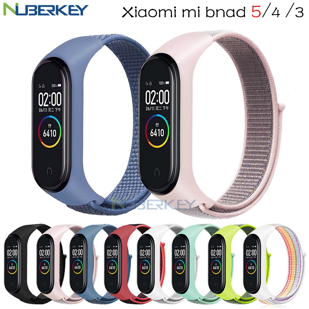 ภาพหน้าปกสินค้าสายนาฬิกาข้อมือ ไนล่อน สำหรับนาฬิกา for Xiaomi Mi Band 7/6/5/4/3 Bracelet Mi Band 5 NFC 6/7