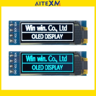 0.91 นิ้ว Oled โมดูล 0.91" สีขาว / สีฟ้า Oled 128X32 Oled จอแสดงผล Led จอแสดงผล Led โมดูล 0.91 นิ้ว Iic Communicate