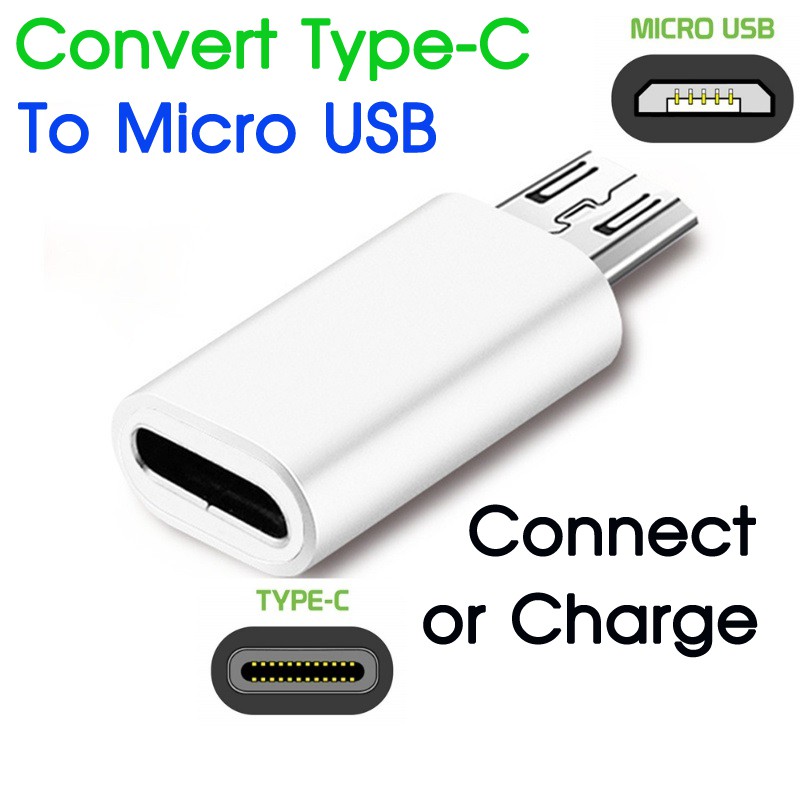 อะแดปเตอร์-หัวแปลง-type-c-ไปเป็น-หัว-micro-usb-สีขาว-convert-usb-type-c-to-micro-usb-adapter-white