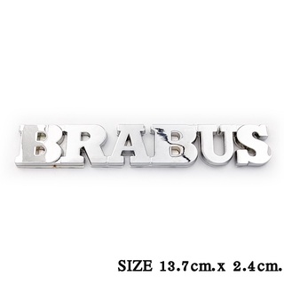 กรุณาวัดขนาดก่อนสั่งซื้อ โลโก้ BENZ BRABUS โลโก้อย่างดี โลโก้ติดรถ โลโก้โลหะ เบนช์ บาบัส 13.7 cm. x 2.4 cm. Aegether