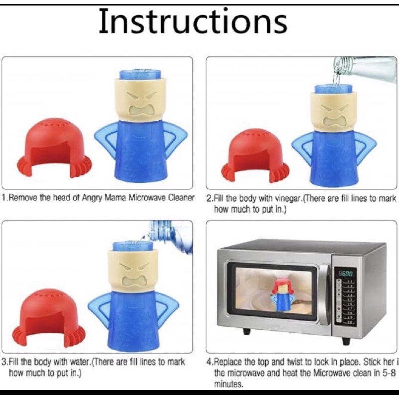 ตุ๊กตาทำความสะอาดไมโครเวฟ-พร้อมส่ง