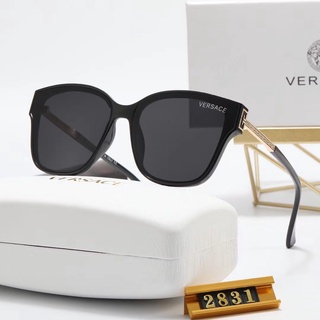 สินค้า ใหม่ Versace แว่นตากันแดด ทรงสี่เหลี่ยม ไล่โทนสี สีดํา แฟชั่นเรโทร สําหรับผู้ชาย ผู้หญิง UV400 2022