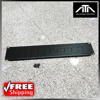 NPE BLANK PANEL แผ่นยึด CONNECTOR XLR PANEL ขนาด 2U - 12CH ยังไม่เจาะรู