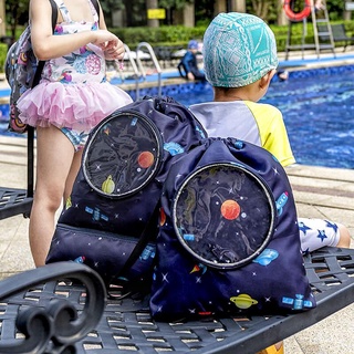 กระเป๋าใส่ชุดว่ายน้ำ กระเป๋าใส่ว่ายน้ำเด็ก  แยกส่วนเปียกและแห้ง โกดังรองเท้าอิสระ กระเป๋ากันเปียก