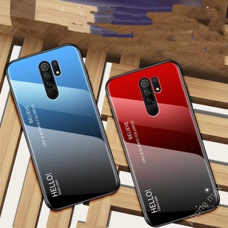 เคสกระจกไล่สี ใช้สำหรับXiaomi Redmi 12C Redmi 8 8A Redmi 9 9A 9C Redmi 10A 10C Redmi A1 Redmi Note8 Note8proเคสกันกระแทก