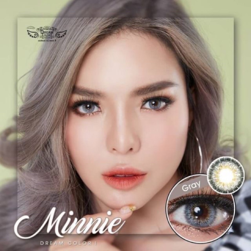 🦄🌈(000-500) Dreamcolor1 Minnie Gray / Brownคอนเทคเลนส์สายฝอ รายเดือน ...