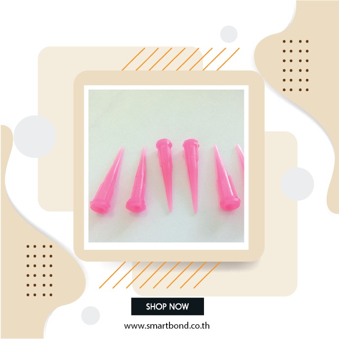 Dispensing เข็มหยอดกาวแบบพลาสติก รุ่น TT Tapered tips 20G สี Pink [ 10 ...