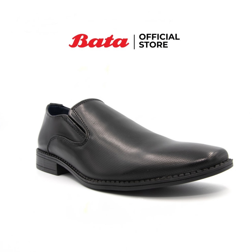 bata-mens-dress-รองเท้าคัทชูกึ่งทางการ-แบบสวม-ดีไซน์เรียบหรู-ใส่ทำงาน-สำหรับผู้ชาย-สีดำ-รหัส-8516681