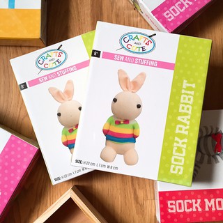 ถุงเท้า 🧦 กระต่าย Rabbit DIY Sock doll CK 40219 แบรนด์ Craft &amp; cute พร้อมส่ง