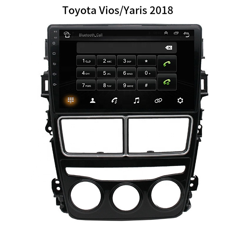 อุปกรณ์เสริมรถยนต์-กรอบเครื่องเล่น-dvd-วิทยุ-android-สําหรับ-toyota-vios-yaris-manual-ac-2017-rhd-auto-parts