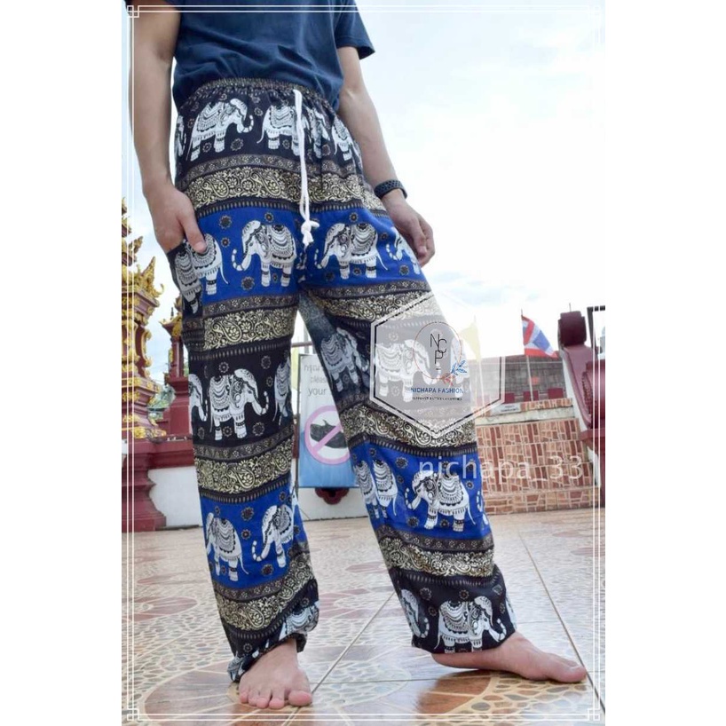ภาพหน้าปกสินค้ากางเกงลายช้างไทยสุดฮิด ผ้าบางเบาใส่สบายมีหลากหลายลาย จากร้าน nichapa_33 บน Shopee
