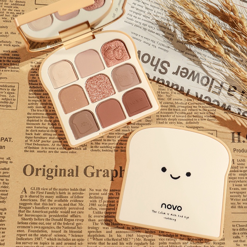 novo5645-novo-soft-eyes-toast-eyeshadows-palette-โนโว-อายแชโดว์-9-สี-เม็ดสีแน่น-ติดทน-นานทั้งวัน