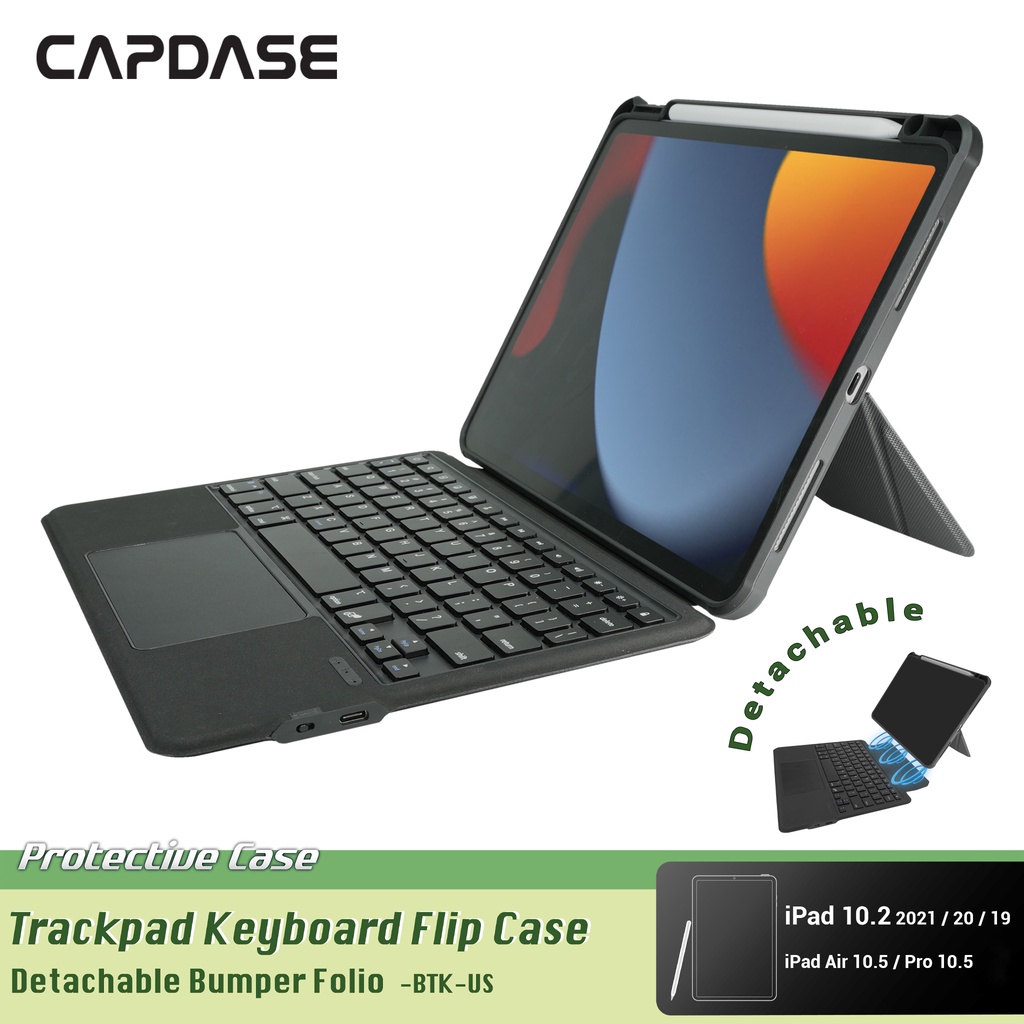 CAPDASE Detachable Bumper Folio BTK-US Trackpad Keyboard Flip Case for ...