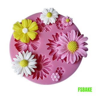 [FSBAKE] แม่พิมพ์ซิลิโคน รูปดอกทานตะวัน 3D สําหรับตกแต่งเค้ก KCB