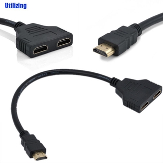 ภาพขนาดย่อของภาพหน้าปกสินค้า(Utilizing) อะแดปเตอร์แปลงสายเคเบิ้ล 1080P Hdmi Port Male To 2Female 1 In จากร้าน utilizing.th บน Shopee ภาพที่ 8