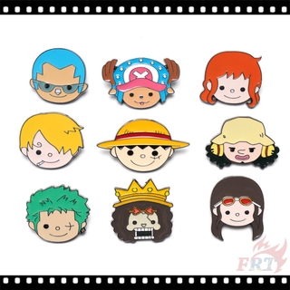 Anime: เข็มกลัดลายตัวอักษร One Piece Boyhood - Luffy / Zoro / Nami / Robin / Chopper / Sanji / Usopp / Franky เข็มกลัดแฟชั่น 1 ชิ้น