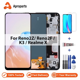 อะไหล่หน้าจอสัมผัสดิจิทัล LCD แบบเปลี่ยน สําหรับ OPPO Reno2 Z Reno2 F K3 Realme X Reno 2F Reno 2Z