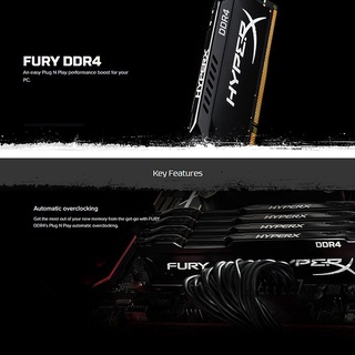 พร้อมส่ง-kingston-hyperx-fury-แรมหน่วยความจํา-4gb-8gb-16gb-ddr4-dimm-2133-2400-2666-3200mhz-288pin-1-2v-ram-pc4-17000-19200-12800-21300-25600-สําหรับ-pc
