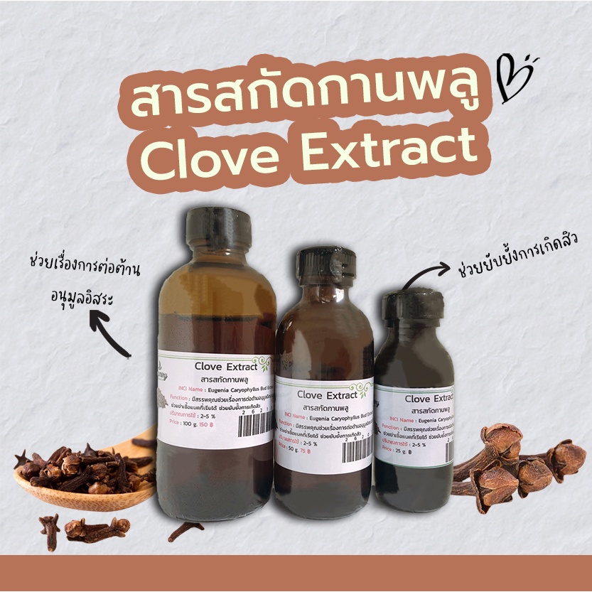 สารสกัดกานพลู-clove-extract-สารสกัดสมุนไพร-สำหรับผสมเครื่องสำอางเท่านั้น