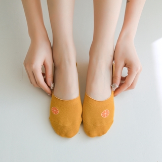 ภาพขนาดย่อของภาพหน้าปกสินค้าNew Fruits No Show Socks Thin Cotton Women Invisible Socks Non Slip Boat Socks จากร้าน flocoralsocks.th บน Shopee ภาพที่ 3