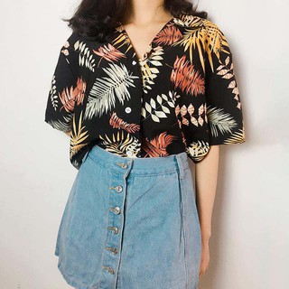 แฟชั่นสตรีเสื้อเชิ้ตผ้าชีฟองทรงหลวม