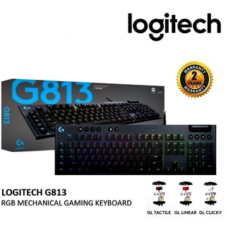 สินค้า ⚡️คีย์บอร์ดเกมมิ่ง⚡️LOGITECH G813 LIGHTSYNC RGB Mechanical Gaming Keyboard คีย์บอร์ดเกมมิ่งเชิงกล พร้อมไฟ RGB 2y.