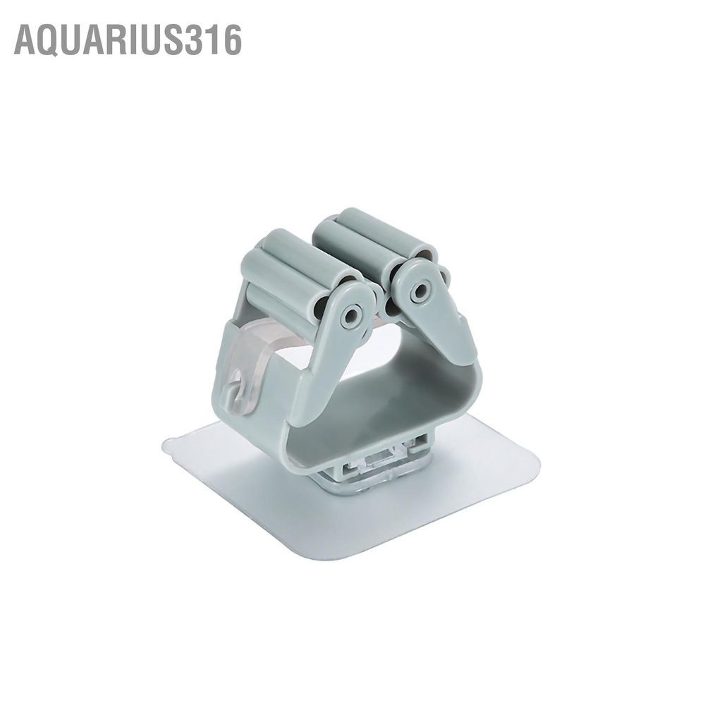 aquarius316-คลิปตะขอพลาสติก-สําหรับแขวนไม้ถูพื้น-ติดผนังห้องน้ำ-คลิปเก็บของ