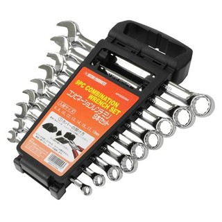 ประแจแหวนข้างปากตาย 9 ชิ้น มม. ( Combination Wrench 9Pcs Set mm )