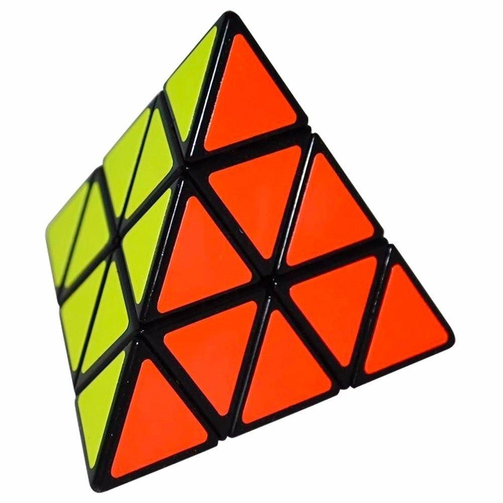 ของเล่น Pyraminx 3 x 3 Puzzle Cube สีดำ