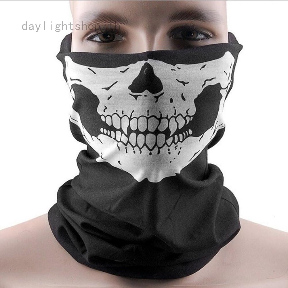 New Fashion Punk Style Skeleton Ghost Skull Pattern Face Mask Biker Of Duty Costume Game