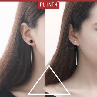 PLINTH ต่างหูเงิน 925 ต่างหูมุกพู่ยาวอารมณ์ง่ายฮัน1805