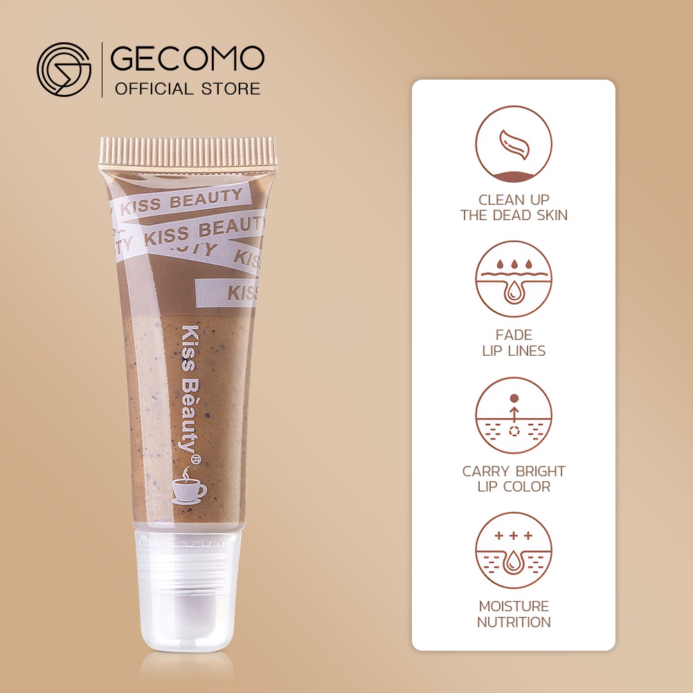 ภาพสินค้าGECOMO ใหม่/ถูก ลิปสครับกาแฟ สครับขัดริมฝีปาก ผลัดเซลผิวให้ปากเนียนนุ่ม จากร้าน gecomo.th บน Shopee ภาพที่ 1