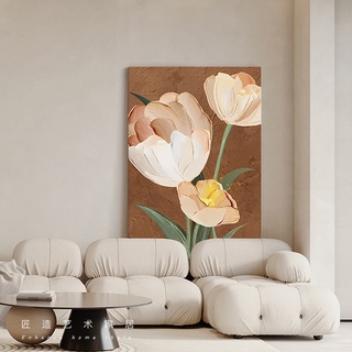 โปสเตอร์ภาพวาดผ้าใบ รูปทิวลิป ดอกไม้ธรรมชาติ สไตล์นอร์ดิก สําหรับตกแต่งผนัง